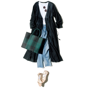 ワンピにもはおりにも重宝するレースガウンが鉄板＜大人の夏は黒でのりきる＞