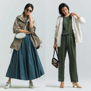 【ベージュとニュアンスカラーのあかぬけコーデ4選】きりっと引き締めてくれる「白」を合わせるのが旬