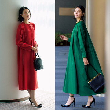 【冬のきれい色ワンピースコーデ8選】成熟した大人を素敵に見せる、少し攻めた鮮やか色