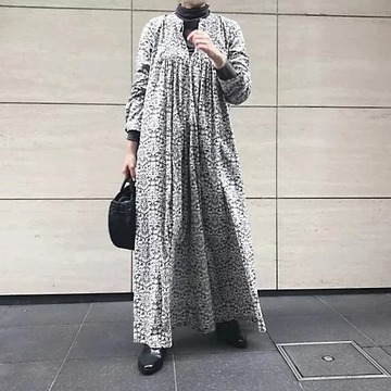 【50代 ワンピース】大ヒット中 徳原文子×Curensology「リバティプリントワンピース」実際に着てみました！