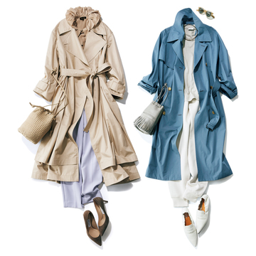 【春の落ち感トレンチコート】甘辛バランスのさじ加減でシャープにもフェミニンにも