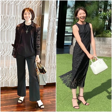 この夏の全身ブラックは総レース使い ～2styles～＋美味しいゴハン♥