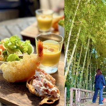 素敵なカフェ＆竹林に囲まれたひよどり坂へ♪