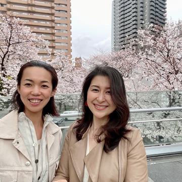 軽やかベージュコーデで桜ランチへ♪