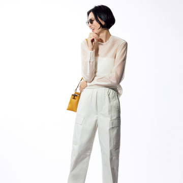 【オールホワイトコーデ】異なるムードの白を合わせて差がつくしゃれ見えコーデ