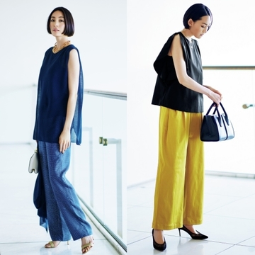 上品ワイドパンツならトップスを選ばずコーデの幅が広がる【夏は「薄艶ボトム」さえあればいい！】