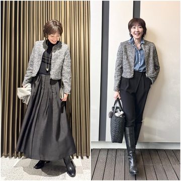 上品なZARAのショートジャケットコーデ パンツ＆スカート Ver.