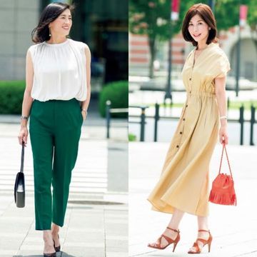 アラフィー読者モデル「女友だちと会う日」夏のおしゃれスナップ