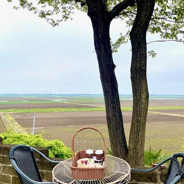 田園風景を眺めながらの絶景ランチ♪