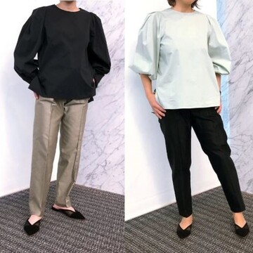 身長150cm台の小柄バイヤーが着比べました！E by éclat「華ブラウス」