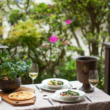 お庭でランチ色々