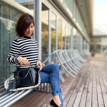 優秀なZARAのボーダーを着て映画鑑賞へ