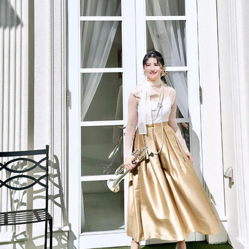 ベージュ艶感skirt 3style