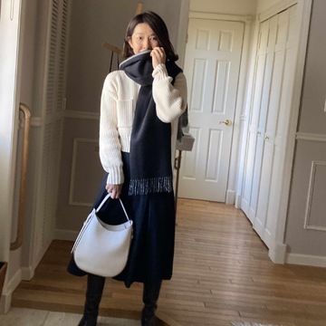 お年始コーデ⭐︎白×黒