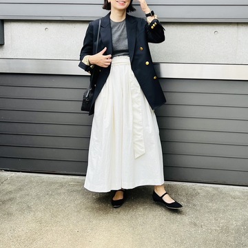 人気エディター発田美穂さん　E by eclat 10着を着てみました♪　vol.2「リボンつき華やかスカート編」