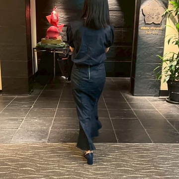 ホテルでお食事は【ZARA】のセットアップで！　　家族でお出かけコーデ編