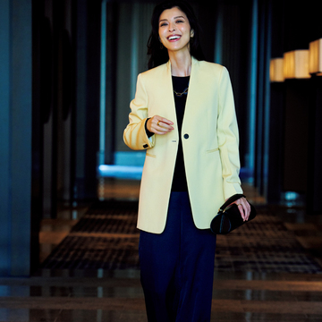 【働くJマダムのための名品ジャケットコーデ】ジルサンダーのイエロージャケットは昼も夜も着映えする！