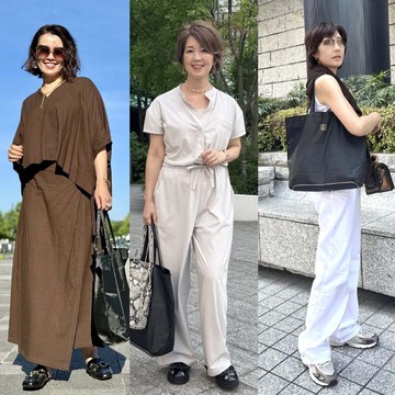 シーンや着こなしを選ばないと大絶賛！おしゃれな40代・50代が愛用「アクアスキュータム×エクラ」大人のロゴトートバッグ