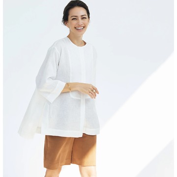 スタイリスト戸野塚かおるさん×「THIRD MAGAZINE」リネンブラウスをこだわりのディテールで別注
