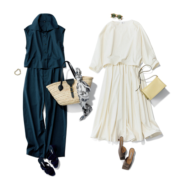 【新・セットアップの着映え力】短めトップスならワンツーコーデで即スタイル映え！