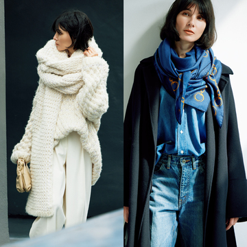 【今どきストールコーデ5選】シンプル服に重ねるだけでコーデのアクセントに！