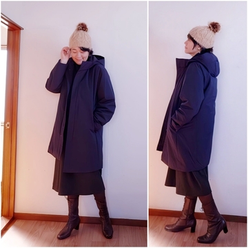 ユニクロのハイブリッドダウンコート