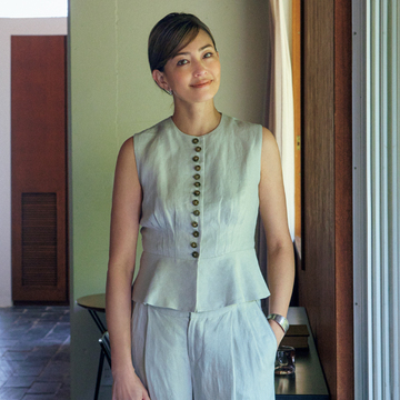 【大人に必要な着映えセットアップ】ひとひねり加えたAラインシルエットでバランスのいい着こなしに！