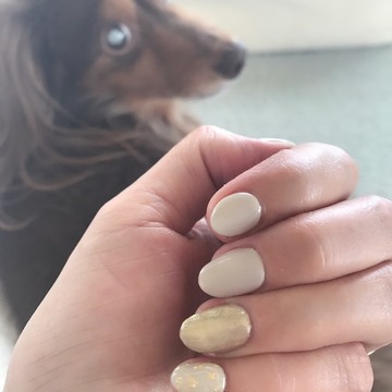 メタリック&レオパードネイル