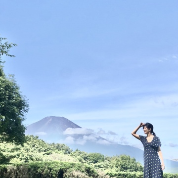 zaraワンピースで山中湖へ