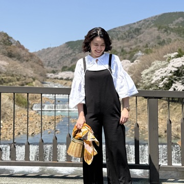 箱根朝活ドライブは楽ちんサロペットで♪