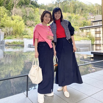 リンクコーデで春の湯河原温泉旅①