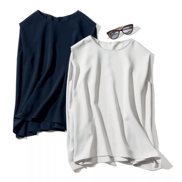 美しく着映えする優秀トップスにシックなネイビーが仲間入り！「E by éclat」華奢見えノースリーブ