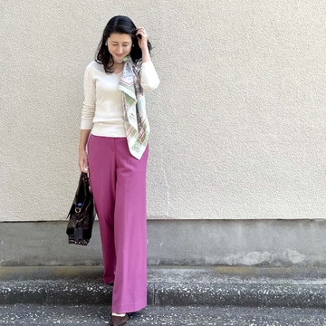 優美なパンツで主人と丸の内ランチへ♪