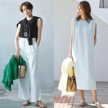 【気温33度の服装】日中の気温が33度の時の最適な服装は？50代におすすめのノースリーブコーデ＆ファッション小物6選