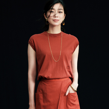 【夏のこなれセットアップ】異素材×同色で簡単に上級者コーデが完成