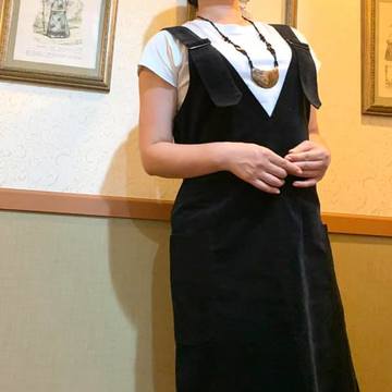 オンからオフへの切り替えも簡単！ジャンパースカートにチャレンジ。