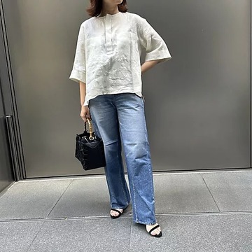 ＼実はジャージー素材だから驚くほど快適！／rag & bone【MIRAMAR】デニムプリントパンツ【50代ファッション】