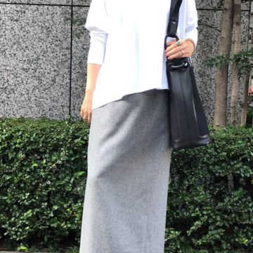 リアルな着こなしを参考に！徳原文子×éclat「ストレートスカート」をバイヤーTが着てみました