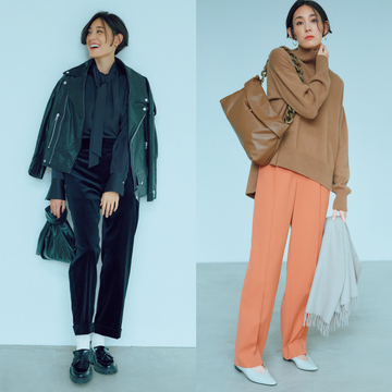 【足先まで美しく！ちょい太テーパードパンツコーデ3選】旬顔の靴ともバランスよくマッチ