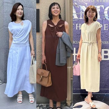 【50代観劇コーデ5選】長時間座っていても楽な“上品ワンピース”がおすすめ！