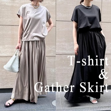 ワンピース風にも着れる！楽ちんときれい見えが叶うカットソー素材のセットアップ#50代ファッション #E by eclat