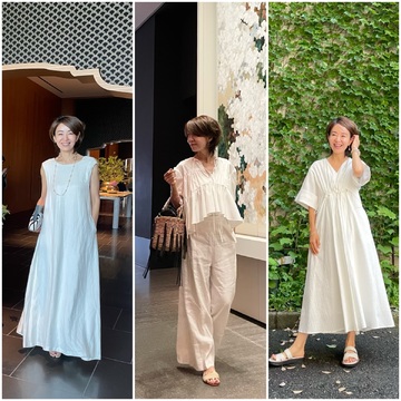 オールホワイトコーデ⚪️3styles 