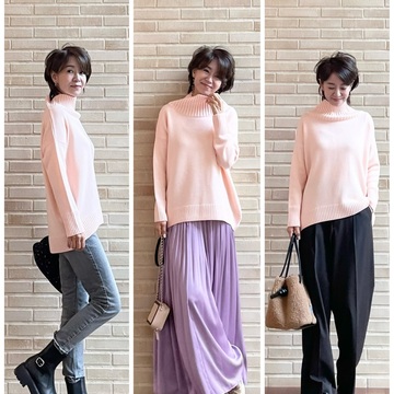 E by éclat 大人気の『ボトルネックニット』4styles ご紹介