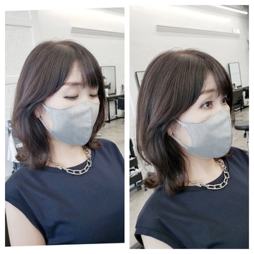 顔周りのカットで小顔が手に入る！旬のくびれミディアムヘアに挑戦