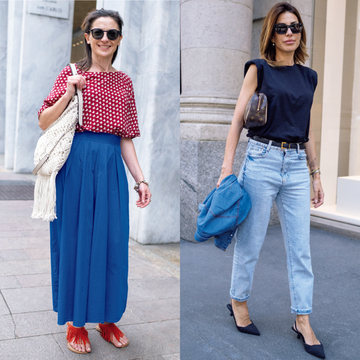 【ミラノSNAP】デニム、マキシワンピース、カラースカート。ミラノマダムはブルーをこう着こなす！