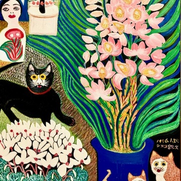 大きな絵ば 描きたかった シスコ。