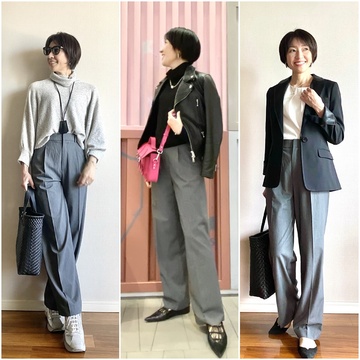 どんなシーンでも使える！UNIQLO タックワイドパンツ 3styles