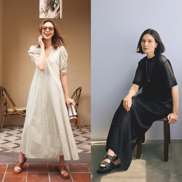 上品なベージュワンピースから大人の色香漂わせるオールブラックの装いまで【50代の1週間コーデ】