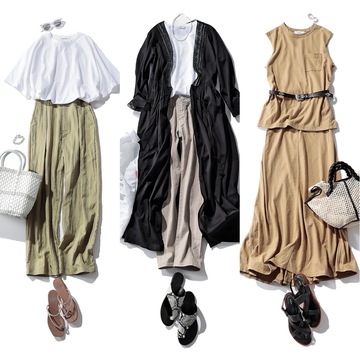 小物で華をプラス！すっきり涼しげコーデまとめ