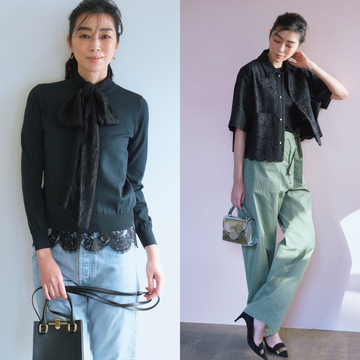 【おしゃれ刷新力のあるレースコーデ6選】着方で変えるなら切れ味のいいレース